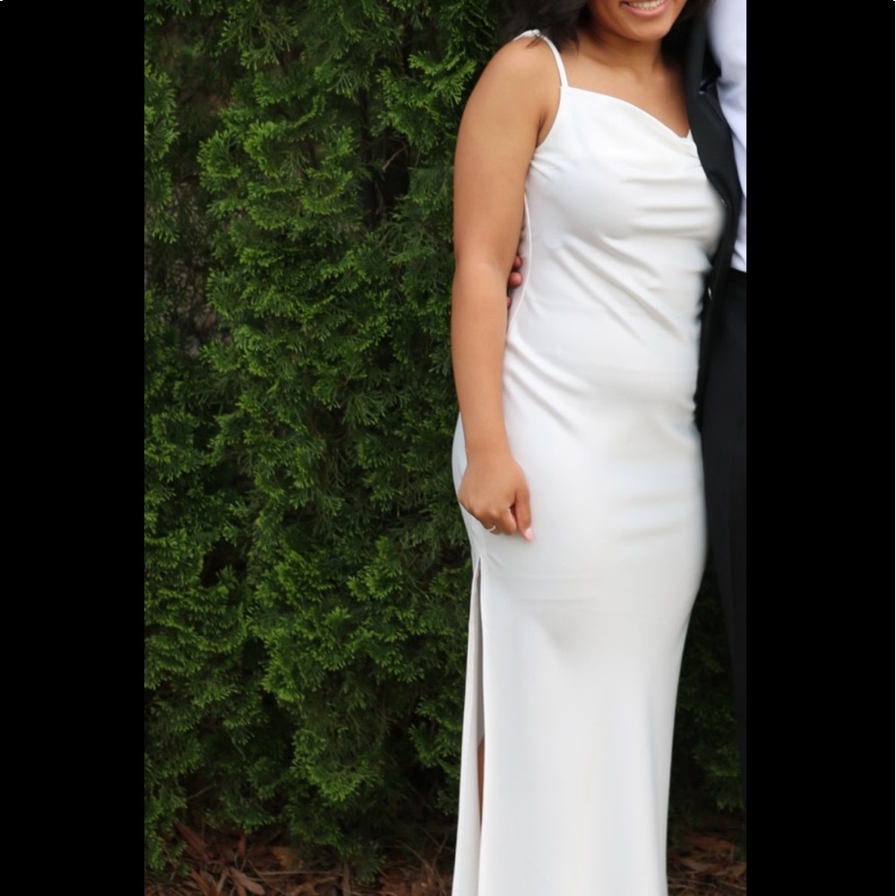 White Satin Gown- size 4